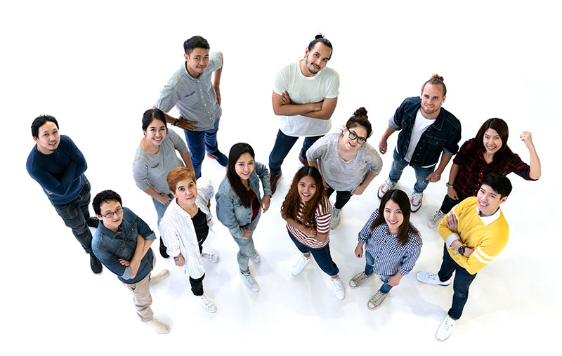 Ideal Inventory Auditor Candidates at Quantum Services Group of diverse people looking up